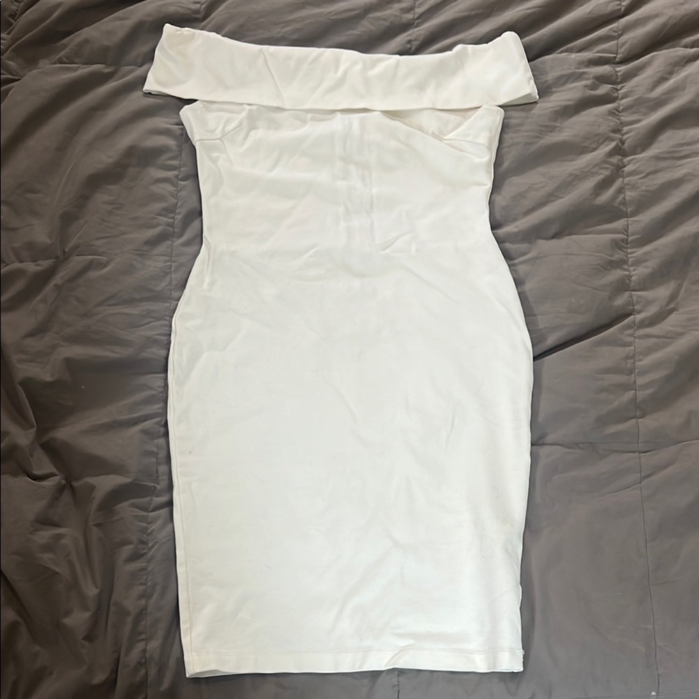 Elegant Off-Shoulder White Dress